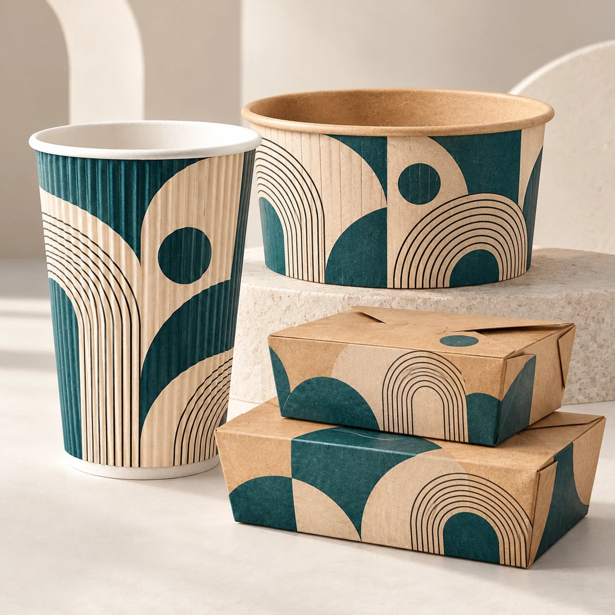 Custom Paper Food Packaging Manufacturer for Foodservice Brands — custom artwork and composition visualization