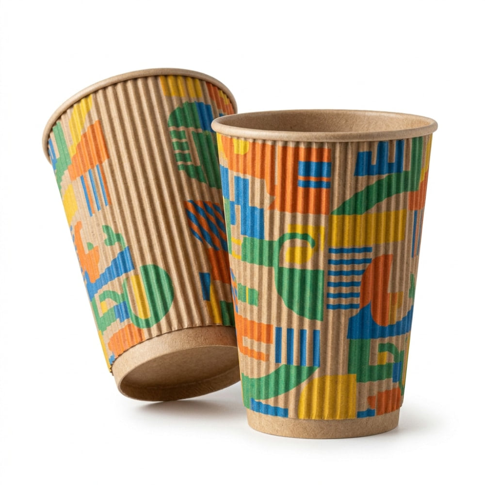 Ripple Wall Paper Cups family design reference from the existing Fude catalog