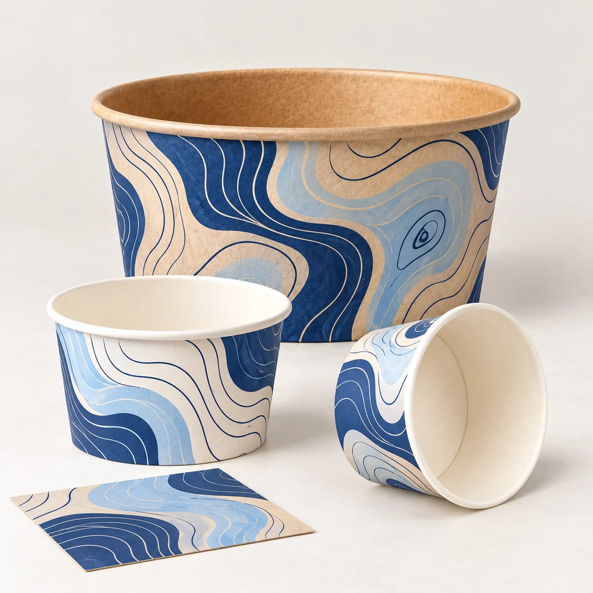 Paper Bowl Manufacturer for Foodservice & Private Labels — custom artwork and composition visualization