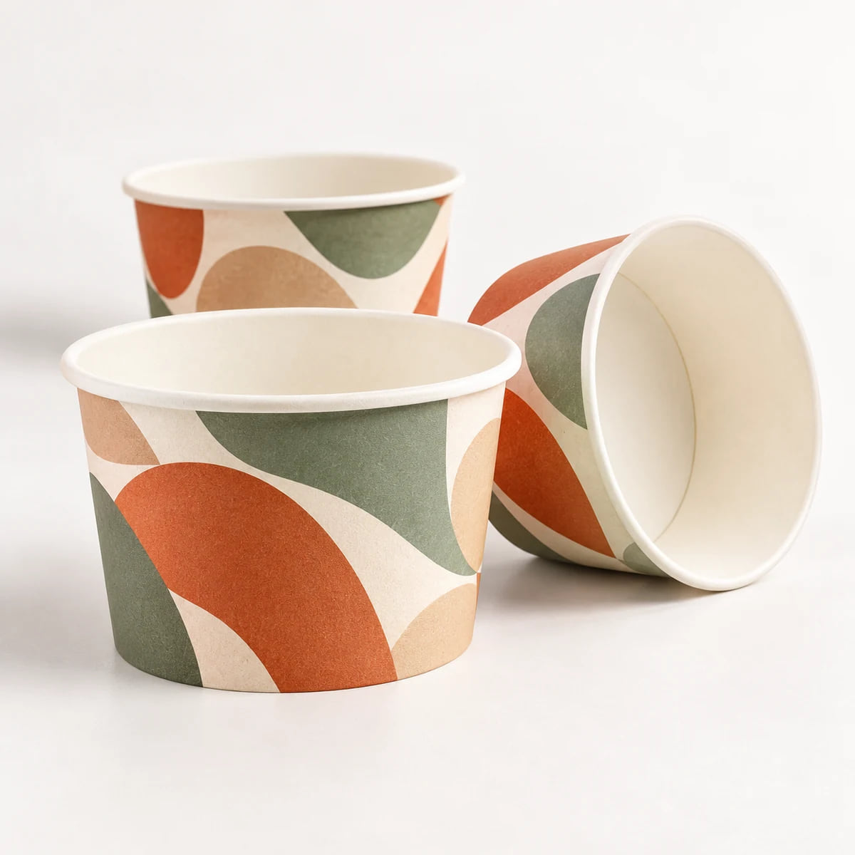 260cc Printed Dessert Paper Bowls — Bulk Brand Supply — custom artwork and composition visualization