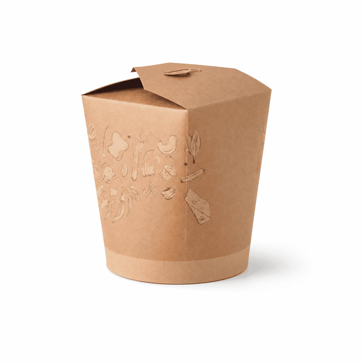 Kraft Noodle Boxes family design reference from the existing Fude catalog