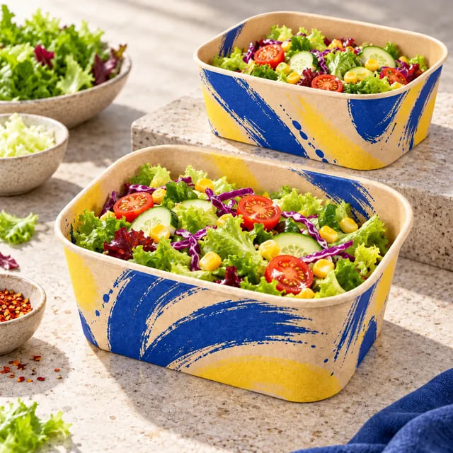 Custom Side-Salad Boxes — OEM for Pizza Chains — custom artwork and composition visualization