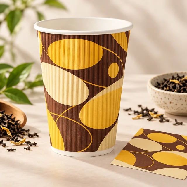 Hot Milk Tea Ripple Cups — Custom Bulk Brand Supply — custom artwork and composition visualization