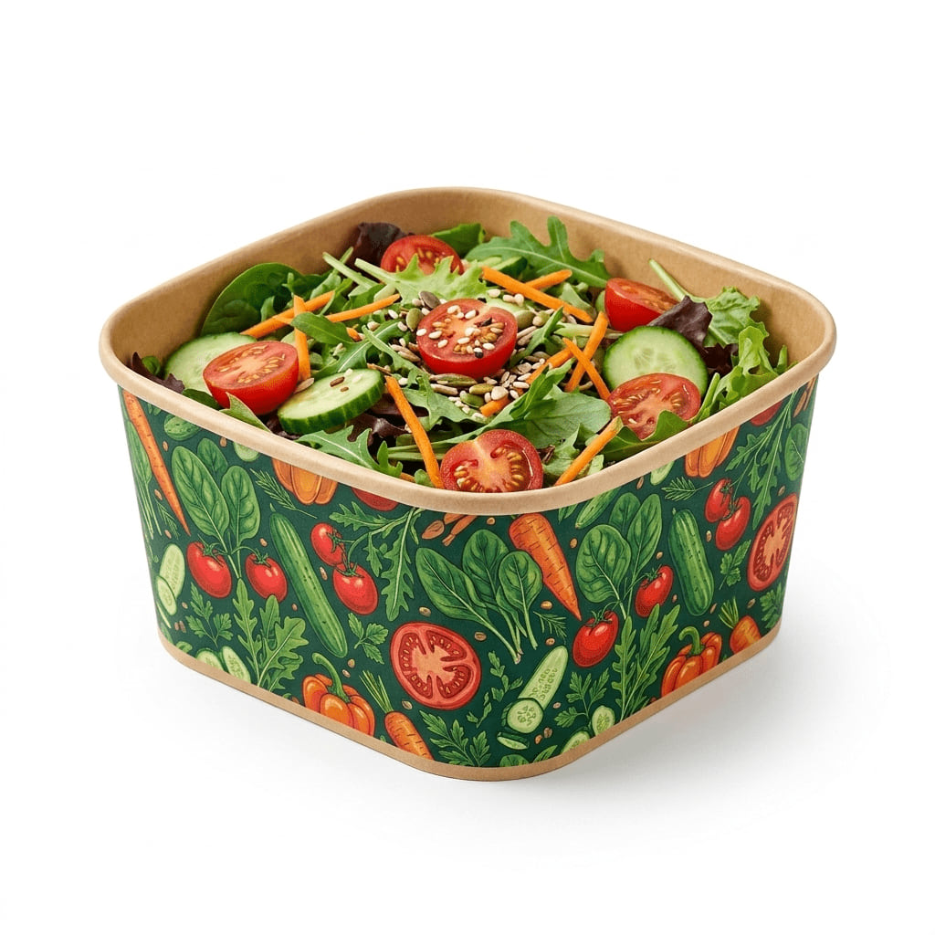 Square paper salad-container example